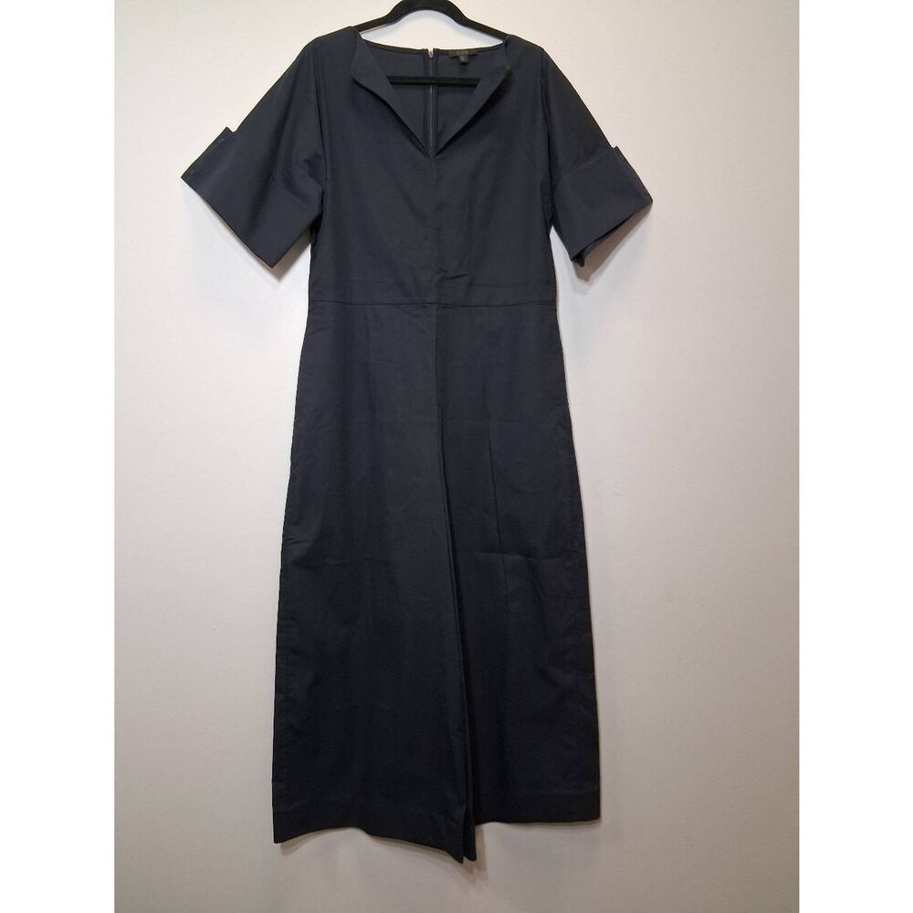 Cos womens size 10 long tall ankle length romper jumpsuit wide leg navy blue - Picture 4 of 9
